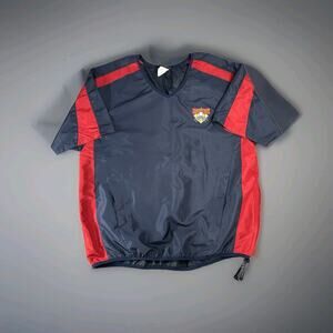 Cooperstown Dreams Park Adult Blue Sz (M) Windbreaker Jacket Short Sleeve ZipUp